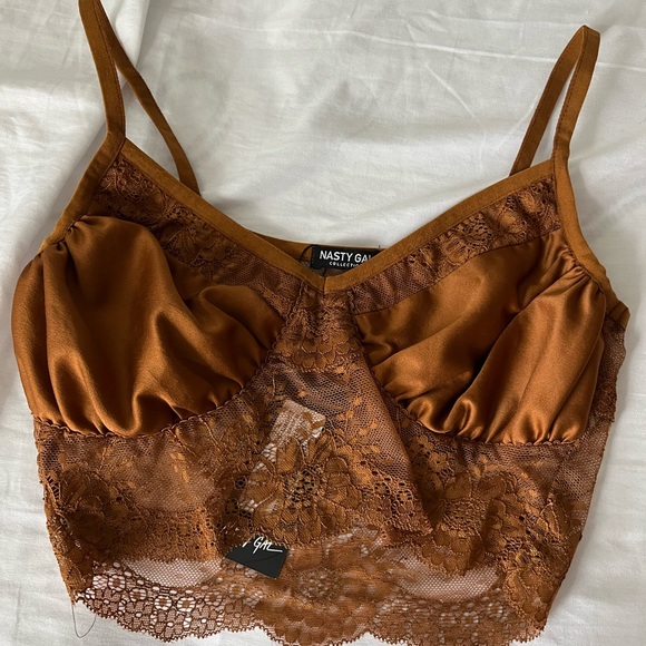 Satin Lace Cami - Picture 1 of 3